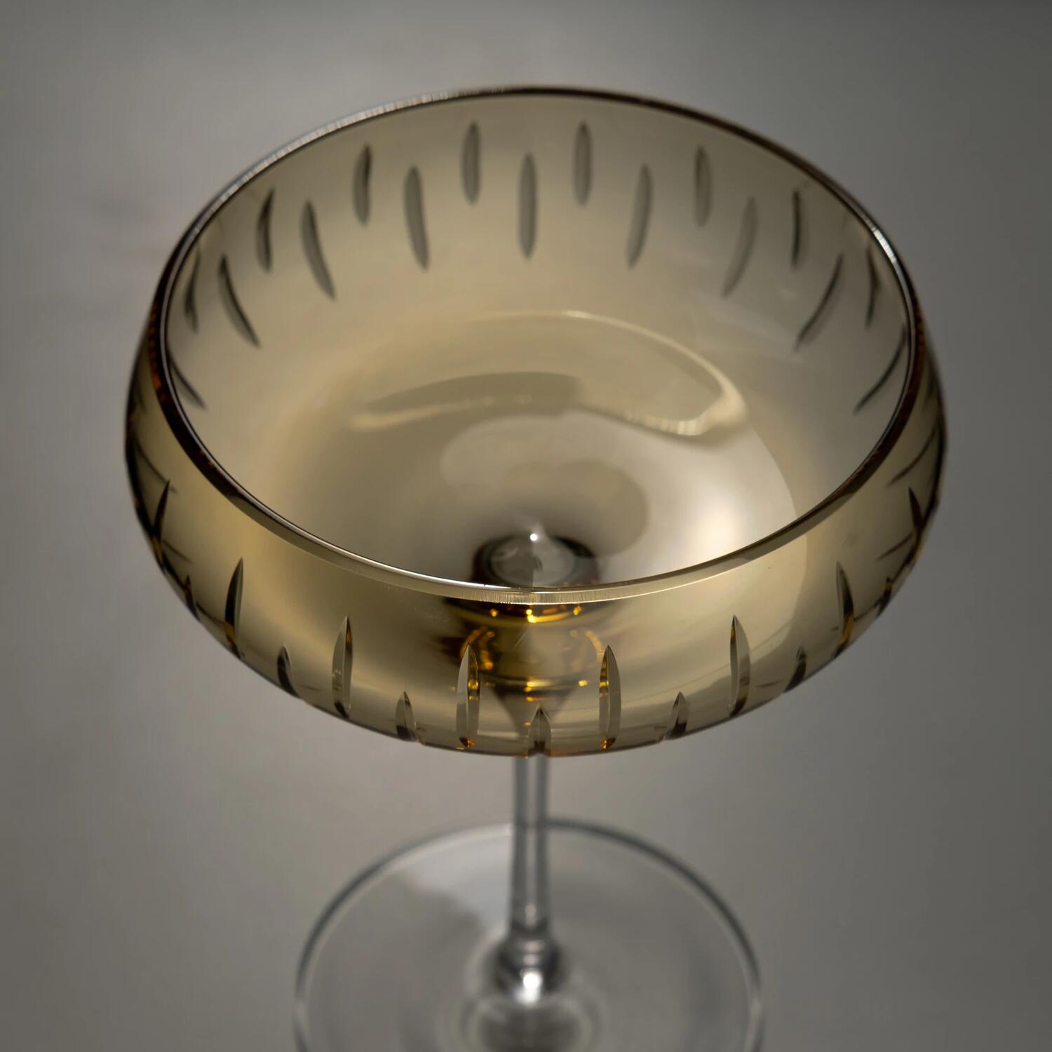 Champagne Coupe, Amber - H15,5 cm